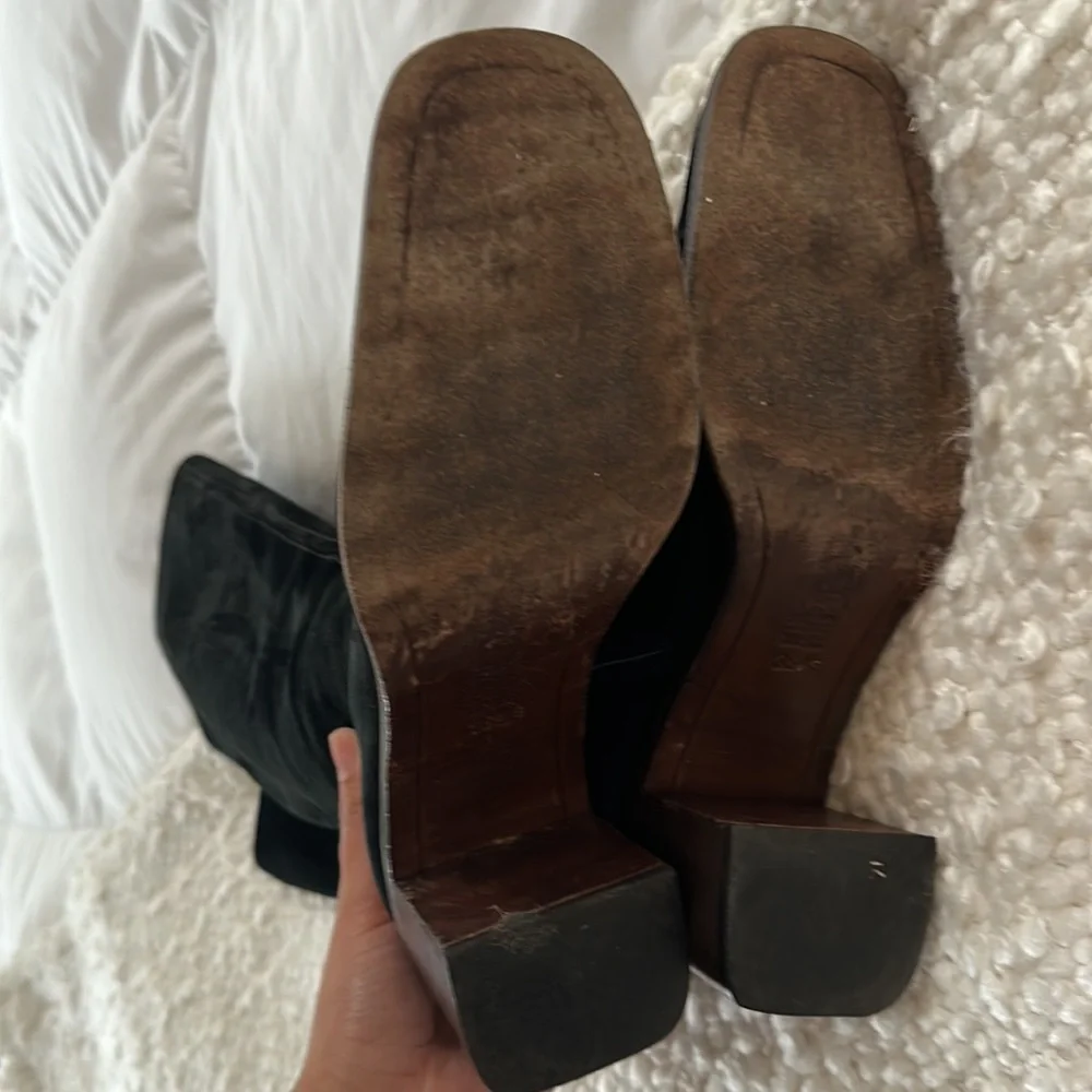 Italian black suede boots - Picture 2 of 8